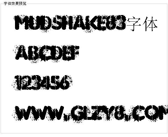 MUDSHAKE83字体