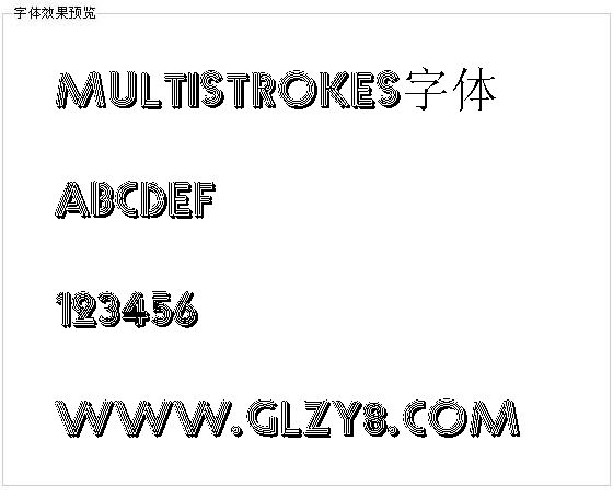 Multistrokes字体