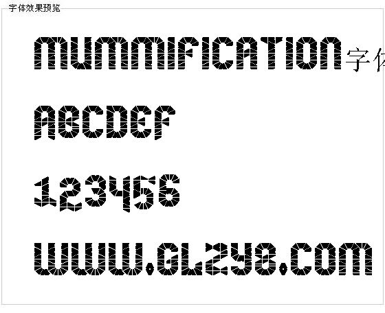 mummification字体