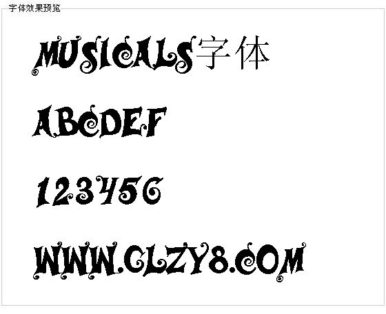 Musicals字体