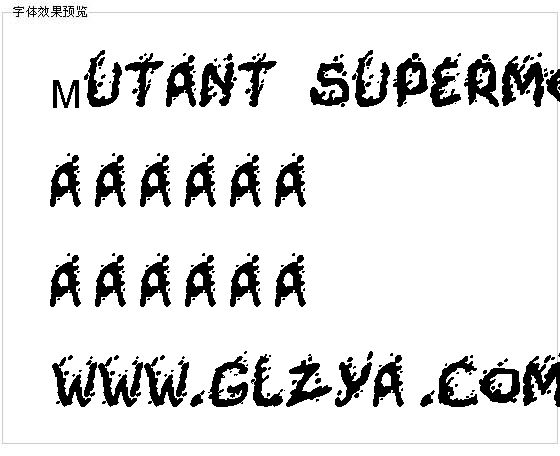 Mutant supermodel字体