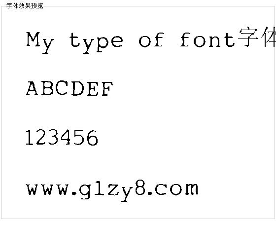 My type of font字体