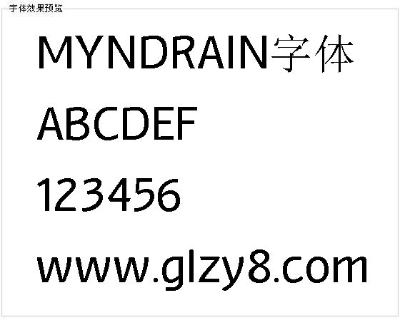 MYNDRAIN字体