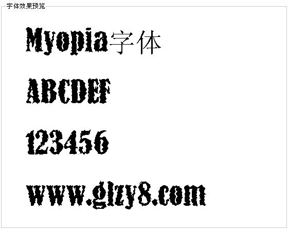 Myopia字体