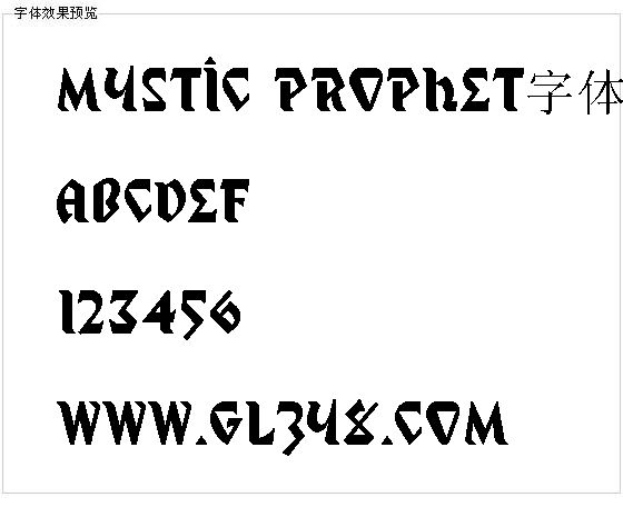 Mystic Prophet字体