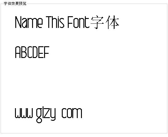 Name This Font字体