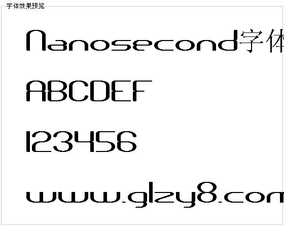 Nanosecond字体