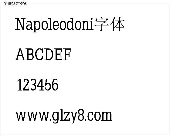 Napoleodoni字体