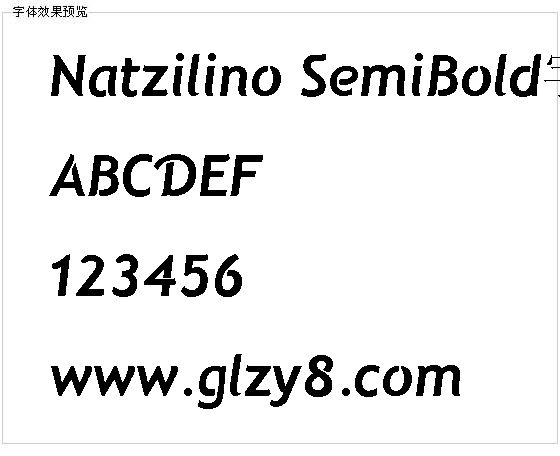 Natzilino SemiBold字体