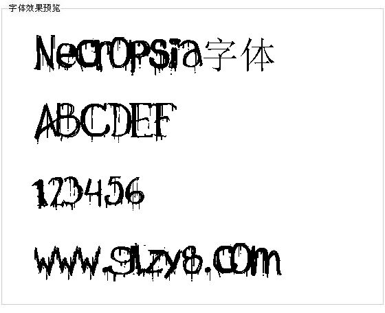 Necropsia字体