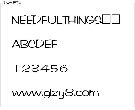 NEEDFULTHINGS字体