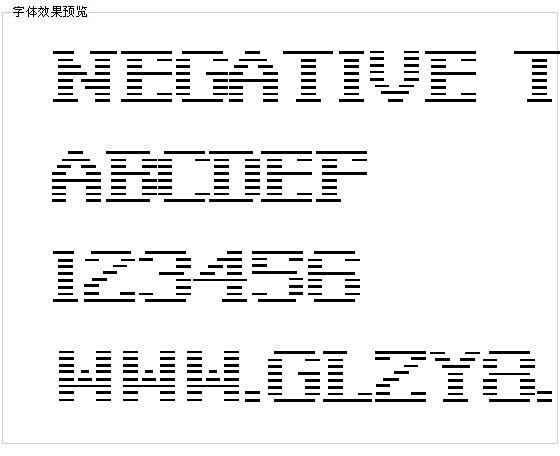 Negative Tuning字体