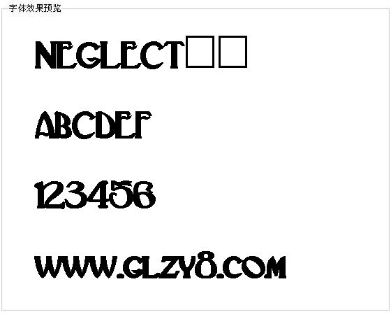NEGLECT字体