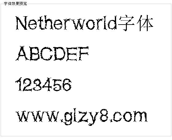 Netherworld字体