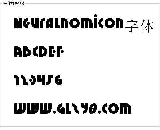 Neuralnomicon字体