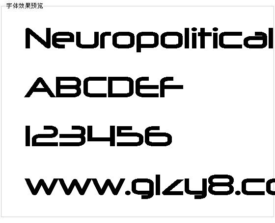 Neuropolitical字体