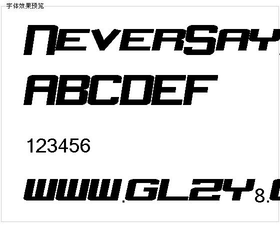 NeverSayDie字体