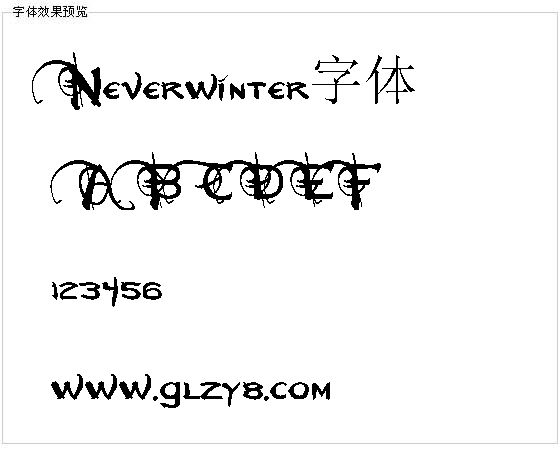 Neverwinter字体