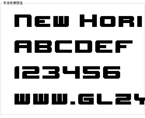 New Horizons字体