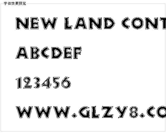 New Land Contour字体