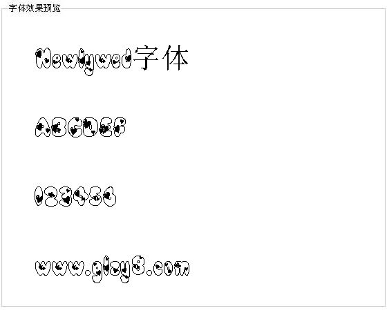 Newlywed字体