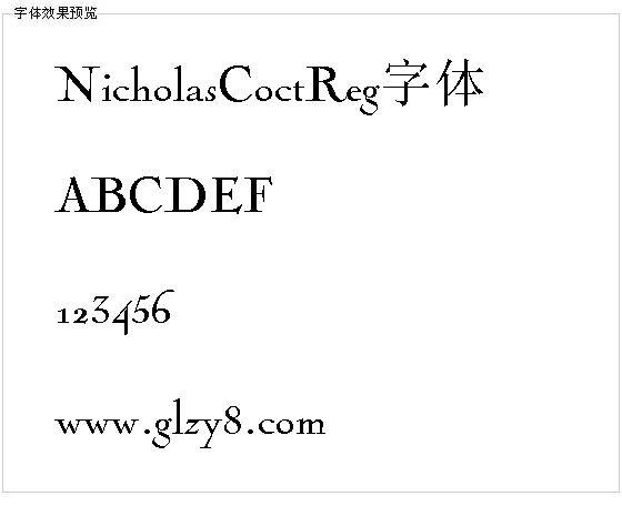 NicholasCoctReg字体