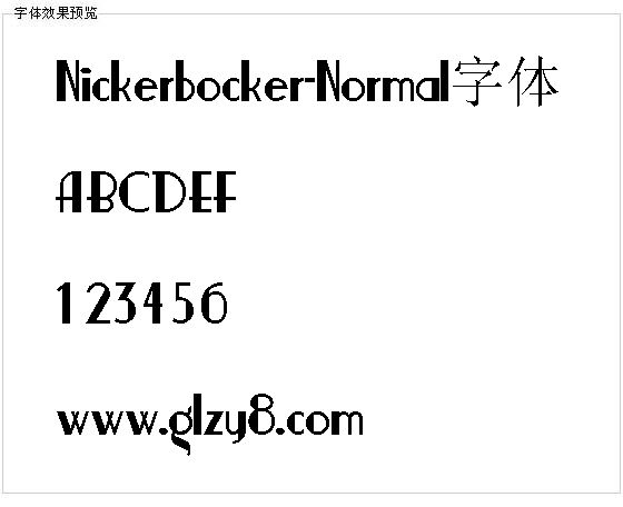 Nickerbocker-Normal字体