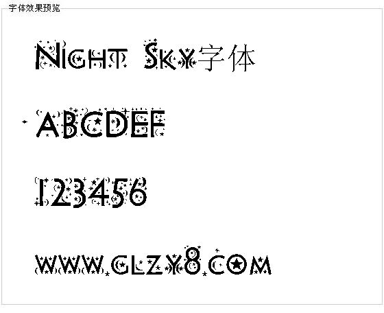 Night Sky字体