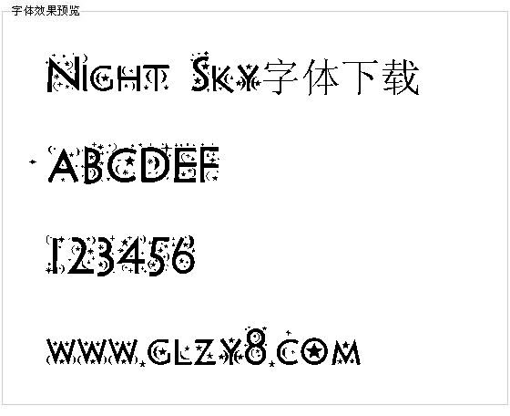 Night Sky字体下载