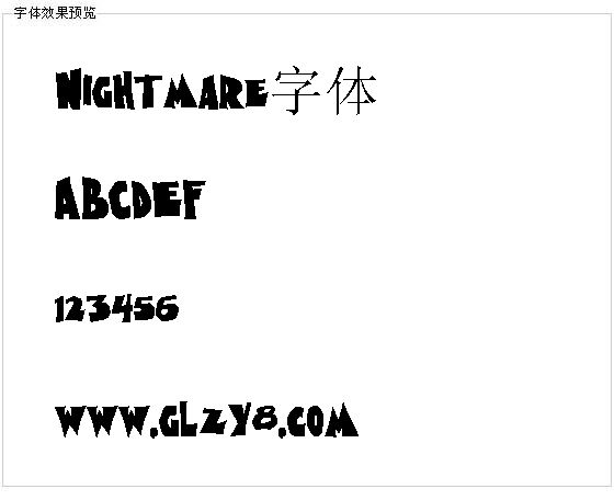 Nightmare字体