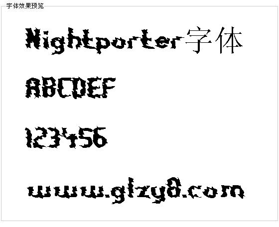 Nightporter字体