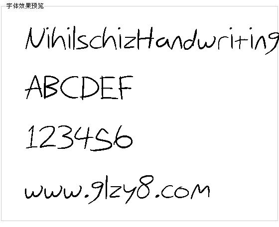 NihilschizHandwriting字体