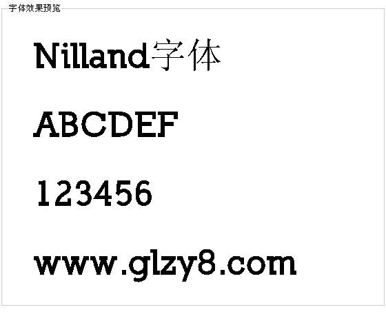 Nilland字体