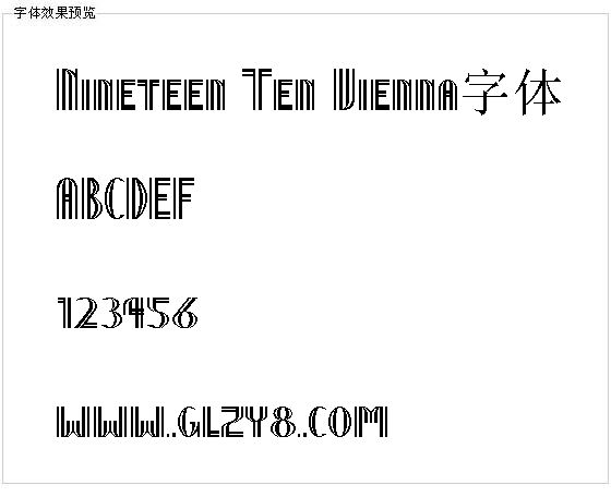 Nineteen Ten Vienna字体