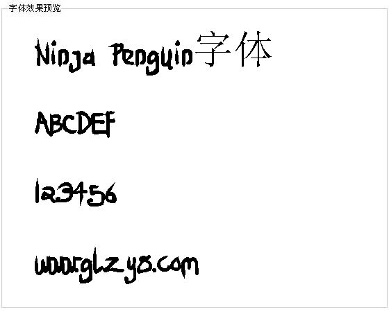 Ninja Penguin字体