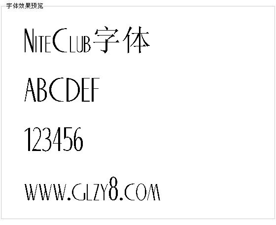 NiteClub字体