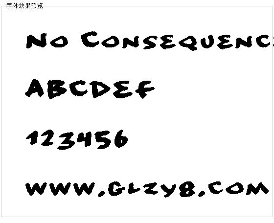 No Consequence字体