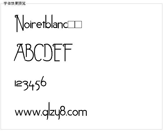 Noiretblanc字体