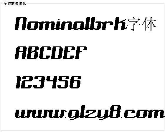 Nominalbrk字体