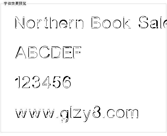 Northern Book Sale字体