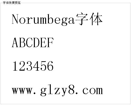 Norumbega字体