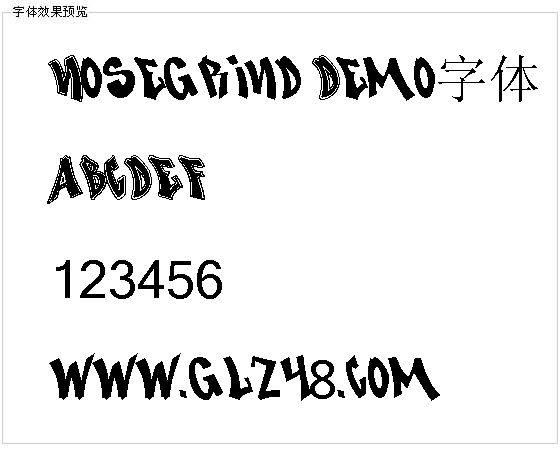 Nosegrind Demo字体