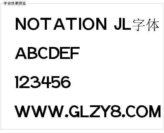 Notation Jl字体