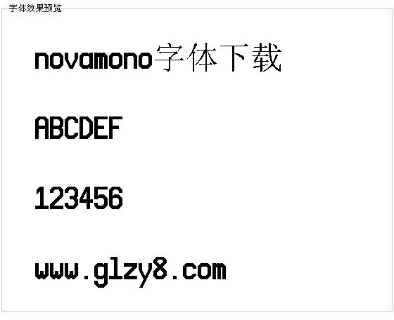 novamono字体下载