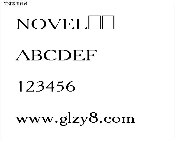 NOVEL字体