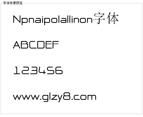 Npnaipolallinon字体