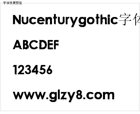 Nucenturygothic字体