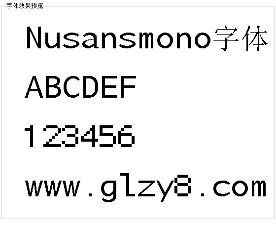 Nusansmono字体