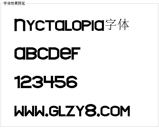 Nyctalopia字体