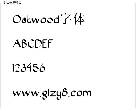 Oakwood字体